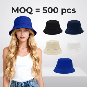 Custom Logo 100% Cotton Bucket Hat Wholesale Blank <b>Bulk</b> Hat Factory Embroidery Brand Travel Cap - Product Image 6