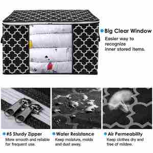 Custom Comforter Storage <b>Bag</b> Zippered <b>Bag</b> with Large Clear Window and Carry Handles - Product Image 3