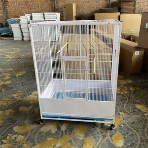 Gabbia per l'allevamento di uccelli in metallo impilabile modulare personalizzabile all'ingrosso, resistente, con nido per piccioni, canarini, fringuelli, uso commerciale - Product Image 3