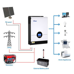 프로스타 하이브리드 인버터 3kw 4kw 5kw 6kw 10kw 3상 인버터 MPPT 태양광 충전 컨트롤러 태양광 인버터 12v 110v - Product Image 1