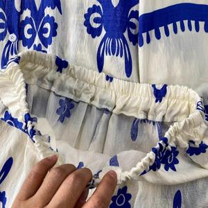 Ensemble Deux Pièces Tendance pour <span class=keywords><strong>Femme</strong></span>: Chemise Veste Imprimée à Manches Longues et Pantalon Large Ample Taille Haute - Product Image 3