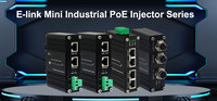 Mini Inyector PoE Gigabit Industrial con Conector M12 para Automatización Industrial, Ferrocarril, Transporte, CCTV, Seguridad y Redes