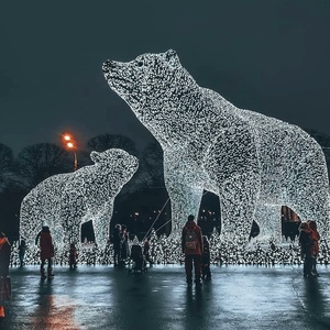 Ours polaire géant lumineux LED 3D, <span class=keywords><strong>décoration</strong></span> <span class=keywords><strong>de</strong></span> Noël extérieure pour centre commercial et parc, grande présentation lumineuse <span class=keywords><strong>de</strong></span> Noël, motif <span class=keywords><strong>de</strong></span> Noël - Product Image 1