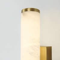 Lámparas de Pared de Alabastro Natural y Cobre de Alta Gama para Dormitorio, Estilo Español Moderno, para Decoración de Sala de Estar y Cabecera de Cama