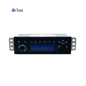 Radio Mobil pemutar MP3 1 din tunggal, Radio FM 12V 24V Audio Stereo Input AUX
