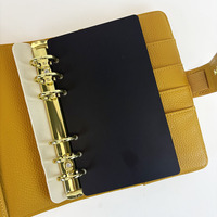 Nouveau élégant feuilles mobiles étanche Portable 3mm acrylique noir mat A6 tableau de bord agendas cahier planificateur couverture pour la budgétisation