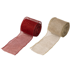 DIY圣诞树装饰缎面红网丝带卷礼品盒圣诞丝带 - Product Image 5