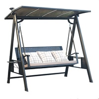 Chaise suspendue d'extérieur en aluminium avec coussin à séchage rapide pour cour, jardin, maison, balcon - Loisirs intérieurs/extérieurs pour adultes (2-3 personnes)