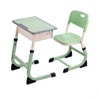 Chaises et bureaux réglables en ABS pour les élèves du primaire/secondaire, les centres de tutorat après l'école, les études à domicile - Style minimaliste moderne