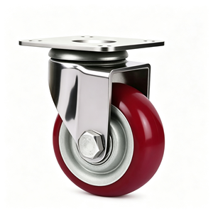 rigid caster fixed mount non swivel straight line movement excellent for four wheel cart configuration - Product Image 1