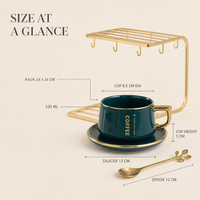 Ensemble tasse à café et soucoupe en céramique, mugs en porcelaine à bord doré avec support pour le thé de l'après-midi et le petit-déjeuner à la maison