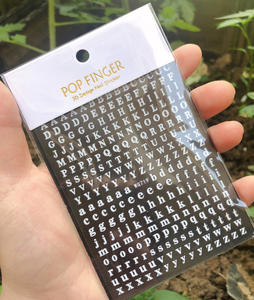 Adesivo per unghie lettere inglesi calde Roman 26 alfabeto inglese numero 3D autoadesivo per Nail Art decalcomania parola Nail tatuaggi WG719-720 - Product Image 3