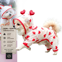Imperméable pour chien, couverture intégrale, 4 pattes, veste de pluie pour chien, manteau de pluie pour animaux de compagnie avec capuche, bandes réfléchissantes, imperméable d'extérieur