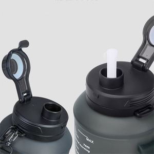 Gym Portable Grey Large Capacity Carry Handle Water <b>Bottle</b> With <b>Box</b> for Skateboarding - Product Image 2