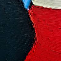 Peinture à l'huile abstraite géométrique à blocs de couleur peinte à la main, texture épaisse, palette de couteaux, toile pour la décoration de la maison, de l'hôtel, de la galerie