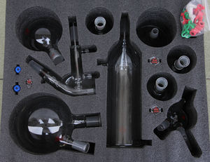Kit de destilación de ruta corta de vidrio Sraylab con trampa fría y manto de calentamiento magnético 2000ml - Product Image 2