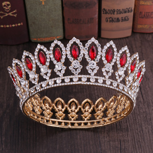 <span class=keywords><strong>Couronne</strong></span> de <span class=keywords><strong>princesse</strong></span> de mariée en cristal, diadème, rond, Baroque, strass, <span class=keywords><strong>couronne</strong></span> complète, bijou de spectacle, haute qualité, ZGH1212 - Product Image 5
