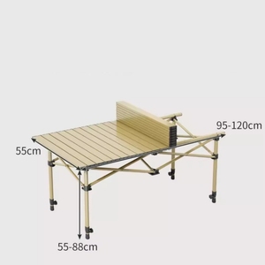 Table pliante portable moderne en aluminium pour l'extérieur, table stable en acier au carbone pour le camping - Product Image 6