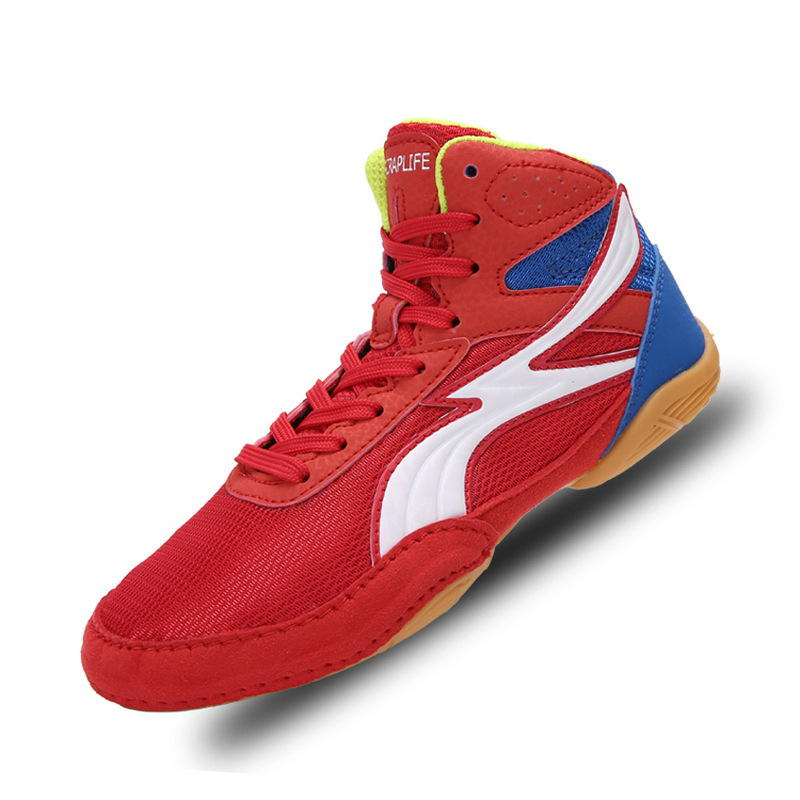 High quality mesh material Kids Sports training Boxing Shoes Wrestling Shoes