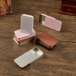 New Trend Music Plectrum Collect Metal Tinplate Box Storage Sliding Mini Mint Candy/solid Perfume Sliding Tin Box Custom Printed - Product Image 1