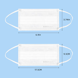 MOQ 1 kotak/50 buah <span class=keywords><strong>3</strong></span> lapis kain non-tenun masker wajah sekali pakai dengan kain meleleh dan klip hidung yang dapat disesuaikan - Product Image 2