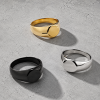 JLM Großhandel Premium Hochglanzpolierter Minimalistischer Blanko Titan-Stahl U-förmiger Geometrischer Ewigkeitsring für Männer und Frauen Tägliches Tragen