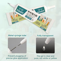 Colle de réparation transparente et imperméable Zhanlida pour briques de construction en plastique, adhésif flexible anti-colmatage pour loisirs créatifs, tube de 50 ml