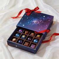 Cajas Rígidas de Cartón Reciclado Ecológicas Modernas Personalizadas con Ventana Transparente, Recubrimiento UV y Grabado en Relieve para Empaque de Chocolate/Dulces