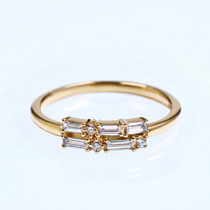 Anillo de Compromiso Tianyu Gems Personalizado en Oro Amarillo de 14K con Moissanita DEF VS1 para Mujer, Uso Diario - Product Image 1
