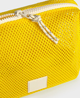 Fabrication sur mesure avec logo personnalisé, petite trousse de toilette en nylon avec fermeture éclair, sac de voyage en maille, trousse de toilette, trousse à maquillage, pochette cosmétique