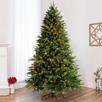 Hochwertiges PE Mini Künstlicher Weihnachtsbaum Set 1,2/1,8 Meter LED-Beleuchtung Wetterfest für Außenbereich Elegantes Design