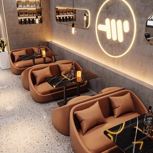 Hiện đại sang trọng quán cà phê nhà hàng đồ nội thất Thái Lan cafe thức ăn nhanh gian hàng chỗ ngồi ghế sofa kim loại bàn ăn và Ghế bộ - Product Image 2