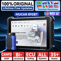MUCAR 892BT - Tableta de Diagnóstico Automotriz de Sistema Completo con Diagnóstico Inteligente por IA, 35 Servicios de Reinicio y Control Bidireccional