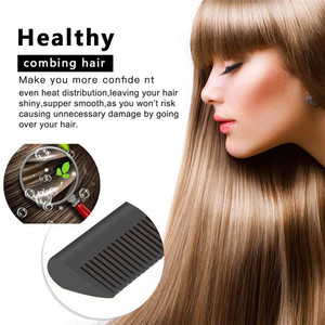 Electric Curling <b>Comb</b> Gold Black Pink Multi Functional Hair Straightener Dry Wet Use Fast <b>Heating</b> Wired - Product Image 3