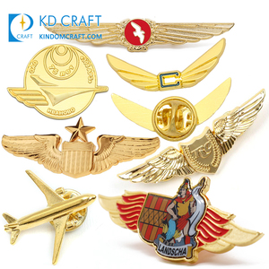 Ücretsiz örnek ucuz özelleştirilmiş metal yenilik hatıra kanat rozeti özel havacılık yaka pin giysi için - Product Image 1