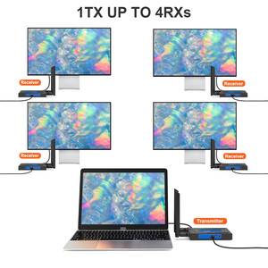 <b>Wireless</b> Extender Kit 1080P 5.8Ghz <b>Wireless</b> Transmitter and Receiver 250M 0.06s Latency for STB DSLR Laptop <b>PC</b> to Monitor TV - Product Image 4