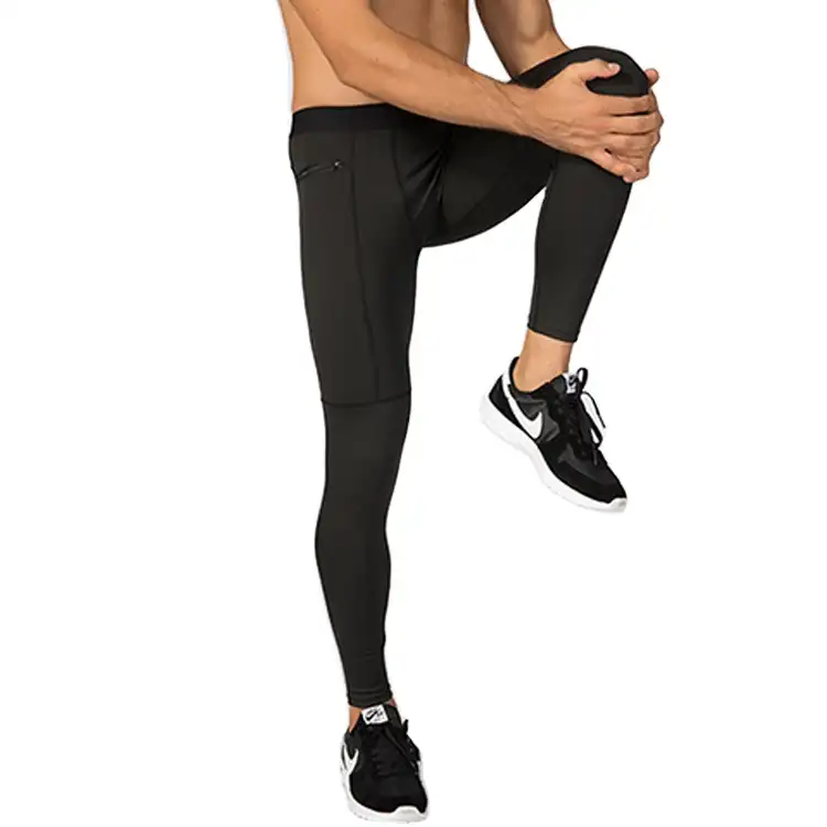 Men's Zipper Pocket Fitness Sports Running Training Perspiration Quick dry pants