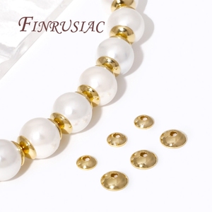 14K Gold Plated Brass <strong>Bead</strong> Caps DIY Accessories <strong>for</strong> Necklace <strong>Bracelet</strong> Jewelry Making DIY Spacer Caps Jewelry Findings Components - Product Image 1