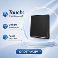 Prise murale multi-ports 86 Yijing Carbon Black avec cinq ports USB et interrupteur, authentique