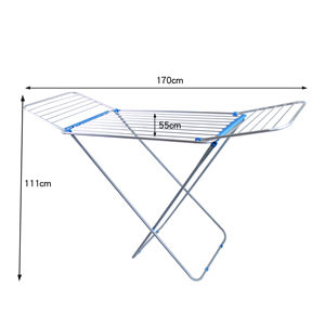 Séchoir à linge pliable à un seul niveau personnalisé, grande taille, support métallique multifonctionnel pour vêtements et serviettes - Product Image 6