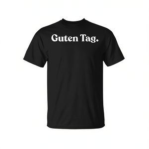 Camiseta Alemana Guten Tag Negra para Hombre, Ropa Casual de Manga Corta con Cuello Redondo, Estampado en Serigrafía, Prenda Promocional - Product Image 2