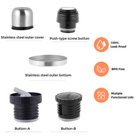 Gourde isotherme portable en forme de balle avec logo personnalisé, bouteille d'eau réutilisable, thermos de voyage
