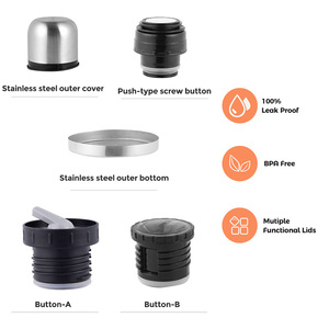 Botella de Agua Portátil Personalizada al por Mayor con Aislamiento al Vacío en Forma de Bala para Navidad, Termo de Viaje - Product Image 4