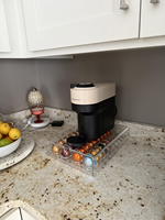 Organisateur de capsules de café en acrylique transparent de qualité supérieure, grande capacité, gain de place, boîte de rangement pour comptoir de cuisine