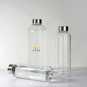 Công Suất Lớn Du Lịch Chai Nước Thủy Tinh 300Ml 420Ml <span class=keywords><strong>500Ml</strong></span> 550Ml 700Ml 1000Ml Borosilicate Chai Thủy Tinh Với Nắp Thép Không Gỉ - Product Image 1