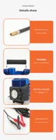 Compresseur d'air double cylindre haute performance 12V 150PSI 60L/min, gonfleur de pneus portable en aluminium avec manomètre à aiguille