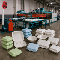 Machine à haute vitesse pour contenants alimentaires à emporter, équipement de thermoformage automatique de boîtes en mousse PS, ligne d'emballage jetable