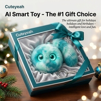 Cuteyeah CL143 Ocean Mist Blue Mini Plüschtier Sprechender KI-Lernroboter Stofftier Geschenk für Kinder Feiertagsüberraschung Eröffnung