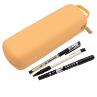 Trousse à crayons en silicone imperméable Sac d'école Trousse à crayons Boîte à crayons simple Boîte de papeterie avec fermeture éclair Trousse à cosmétiques