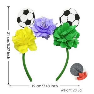 Occhiali con Fascia per Capelli a Forma di Pallone da Calcio, Design Originale 2025, Fatti a Mano in Plastica/Resina per Tifosi e Feste - Product Image 6